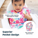 Tiny Twinkle Mess Proof Baby Bibs for Eating - Waterproof, Wipeable Bibs - Toddler Bibs - Travel Friendly - PFAS, PVC, BPA, Phthalate Free - Baby Food Bibs(3 Pack, Loved Girl) by TinyTreasures Baby Boutique