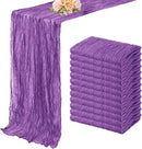 12 Pack Purple Cheesecloth Table Runner 10FT Boho Fabric Rustic Cheese Cloth Table Runner for Wedding Bridal Shower Baby Shower Gauze Sheer Birthday Party Table Decorations 20 x 120 Inch Long by CozyNest Decor