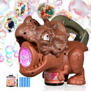 Dinosaur Bubble Machine with Colorful Lighting for Kids Automatic Handheld Dinosaur Bubble Toy 20000+ Big Bubbles Per Minute Bubbles Toy for Outdoor Parties Yard Fun Kids Gift Triceratops Coffee by TinyTreasures Baby Boutique