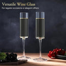 JYB&XY Champagne Flutes Set of 6 Hand Blown Elegant Champagne Glasses With Long Stem Elegant Sparkling Wine Stemware 6.5oz- for Women, Men, Wedding, Anniversary, Christmas, Birthday,Parties by CozyNest Decor