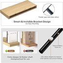 Fun Memories Floating Shelves - 16 Inch Wall Shelf for Decor & Storage - Wall Mounted Display Shelving with Invisible Heavy Duty Metal Bracket 2Pack, Oak by CozyNest Decor