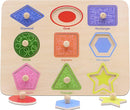 Aile Toddler Wooden Preschool Learning Shape Peg Puzzle Board Toys by TinyTreasures Baby Boutique