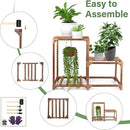XXXFLOWER Plant Stand Indoor Outdoor 3 Tiers Wood Plant Shelf for Multiple Plants ，Large Plant Rack for Window Garden Balcony Patio Porch Living Room by GreenHaven Gardens