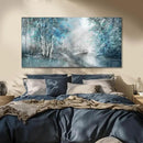 SOUGUAN Forest Wall Art for Living Room Foggy Tree Artwork Sunlight Wall Decor Nature Wall Decorations on Canvas 24"x48" Wall Paintings Ready to Hang by CozyNest Decor