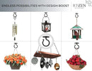 RTZEN Plant Hangers Outdoor or Indoor - Wrought Iron Metal Hanger Indoor Hook - Heavy Duty Wall Bracket Hooks for Hanging Plants Baskets Lanterns Wind Chimes - 2 Pack (Black Ceiling Hooks) by GreenHaven Gardens