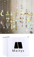 Maitys 10 Pcs 6 Pcs Crystal Suncatcher Sun Catchers Indoor Window Hanging Sun Catchers with Light Catcher with Prisms and Agate Slices for Indoor Outdoor Home Garden Wedding Decor (Stylish) by GreenHaven Gardens