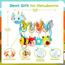Koty Car Seat Toys, Cute Elephant Car Seat Toys for Babies 0-6 Months Boy, Stroller Toys with Crinkle, Teether, Music Box, Rattle, BB Squeaker for 0 3 6 9 12 Months Babies Infant Boys Girls Gifts by TinyTreasures Baby Boutique