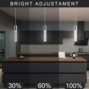 OKELI Pendant Lights Kitchen Island 1 Pack, 6000K Modern LED Bubble Crysta Pendant Light, Chrome Mini Single Island Lights Hanging Lighting for Dining Room, 6W, ETL by CozyNest Decor