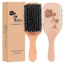 Hair Brush Boar Bristle Hair Brushes for Women Curly Hair, Best Paddle Detangling Brush Detangler for Girls Kids,Smooth Hair Add Shine by CozyNest Decor