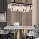 L39.4 W10.2 Rectangle Modern Crystal Chandeliers Lighting Pendant Ceiling Lights Fixture Lamp for Dining Living Room by CozyNest Decor
