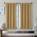 Simplebrand Ava Gold Short Blackout Curtains for Bedroom 54 Inches Long 2 Panels Set, Solid Thermal Insulated, Energy Saving Window Treatment Curtains Blackout Drapes, W40 x L54 Inch, Gold by TinyTreasures Baby Boutique