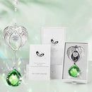 Sympathy Gift Modern Grief Gift for Lose of Loved Ones, Memorial Suncatcher with 40mm Crystal Ball, Sorry for Your Lose Rainbow Maker, Bereavement Gift Idea Angel Wings Design, Green by GreenHaven Gardens