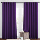 NICETOWN Blackout Living Room Curtains Extra Wide, Triple Weave Grommet Top Thermal Insulated Window Treatment Light Blocking Panels for Patio/Porch (Royal Purple, W80 x L84, Set of 2) by TinyTreasures Baby Boutique