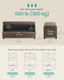 SONGMICS Velvet Storage Ottoman Bench, Foot Rest with Legs, 15.7 x 43 x 15.7 Inches, End of Bed Bench, Storage Chest, Load up to 660 lb, for Living Room, Bedroom, Entryway, Walnut Brown ULSF089K01 by CozyNest Decor