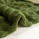 YUSOKI Luxury 3D Bubble Throw Blanket 3.1lb,All Ages,Home Decoration, (Olive Green,60 * 80inches) by CozyNest Decor