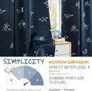 Vangao Kids Curtains for Boys Bedroom Kids Blackout Curtains 63 Inch Length Ocean Aquarium Nursery Drapes for Girls Bedroom Silver Sea Animals Print Thermal Insulated Drapes, Navy Blue 2 Panels by TinyTreasures Baby Boutique