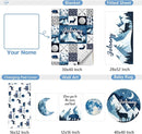 Custom 5-Piece Baby Crib Bedding Set, Personalized Name for Toddlers, Blue Deer Nursery Set for Boy Girl, Double Layer Infant Crib Set, Customized Gifts by TinyTreasures Baby Boutique