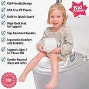 Potty Training Seat for Boys Girls Kids Toddlers Toilet Training Seat Potty Seat for Baby with Detachable Soft Cushion Sturdy Handle and Backrest (White) by TinyTreasures Baby Boutique