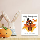 SHLINCO Baby's First Thanksgiving Handprint Kit - Fall Photo Props and Keepsake Gift, 7.8x9.8 Inch Canvas Footprint Art for Desktop, Family Thanksgiving Decor by TinyTreasures Baby Boutique