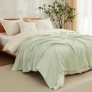 EMME Cotton Blanket Queen Size for Bed Soft Large Muslin Bed Blankets 90"x90" Lightweight Breathable All Season Gauze Blanket, Mint Green by CozyNest Decor