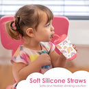Kid Insulated Stainless Steel Tumbler with Silicone Straw, 12oz Sippy Cup for Kids (Sweet Rainbows) by TinyTreasures Baby Boutique