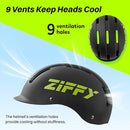 ZIFFY Kids/Toddler Bike Helmet, Adjustable, Lightweight, Safety Certified Scooter Helmet for Boys & Girls with Washable Inner Lining, 2 Sizes, 4 Colors – Fits Toddlers to Youth by TinyTreasures Baby Boutique