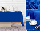 Surmente Blue Tablecloth 60 x 102-inch Rectangular Polyester Table Cloth for Weddings, Banquets, or Restaurants by CozyNest Decor