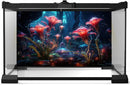 Aquarium Background Beautiful Red Translucent Flowers Terrarium Background Abstract Fantasy Plants Underwater World Tank Poster Glowing Flowers Foggy Forest Fish Tank Background Decors Vinyl 60x24in by GreenHaven Gardens