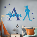 CRYPTONITE Personalized Name & Initial Tinkerbell Vinyl Wall Decals - Baby Girl Bedroom Decor - Fairy & Princess Wall Decals (B. Peter Pan) by TinyTreasures Baby Boutique
