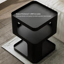 Side Table,Modern end Table,Unique nightstand,Bedside Table,Black Metal Night Stand with Storage,Accent Side Table for Couch,Bedroom,Living Room.No Assembly Required by CozyNest Decor