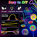 156PCS Glow in The Dark Party Supplies for Kids 8-12, Light Up Glasses Headband Rings Halloween Party Favor Adult, 100 Glow Sticks Bulk Party Pack DIY Necklaces Bracelets Neon Camping Pool Decorations by TinyTreasures Baby Boutique