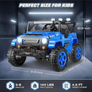 Hikole 24V Kids Ride on Car - 2 Seater, 4WD/2WD Switch, 4x200W Motor, Remote Control, 3 Speeds, LED Lights, Safety Belt, Off-Road Electric Vehicles for Boys Girls, Blue by TinyTreasures Baby Boutique