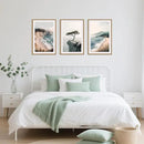 Celestdeco Amalfi Coastal Seascape Framed Canvas Wall Art Set, Summer Ocean Wall Decor, Southwestern Beach Wall Painting, Ocean Seascape Art Prints for Living Room, Bedroom, Dining Room - 24"x36"x3 by CozyNest Decor
