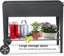 Raised Planter Box with Legs Outdoor Elevated Garden Bed On Wheels for Vegetables Flower Herb Patio by GreenHaven Gardens