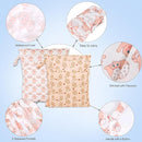 2pcs Travel Waterproof Laundry Bag, Cloth Diaper Wet Dry Bags with Handle & 2 Zipper Pockets, Reusable Washable Dirty Clothes Bag for Baby Adult Travelling Hanging, Bathing Beach Pool Daycare by TinyTreasures Baby Boutique