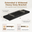 Black Floating Shelves 36 Inch Long, 12 Inch Deep Floating Shelves for Wall, 36 x 12 Shelves for Wall Storage & Display, 2" Thick Floating Shelf for Bathroom, Living Room, Bedroom, Set of 1 by CozyNest Decor
