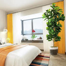7.3ft Artificial Fiddle Leaf Fig Tree (87in) with Plastic Nursery Pot Faux Tree, Ficus Lyrata Fake Plant for Office House Farmhouse Living Room Home Decor (Indoor/Outdoor) by CozyNest Decor