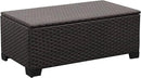 Rattaner Outdoor Storage Table Wicker Patio Coffee Table All-Weather Wicker Side Table with Waterproof Cover, Brown by GreenHaven Gardens