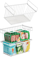 3 Pack Stackable Deep Freezer Organizer Bins ，Upgraded Bottom Leak-Proof net，Encryption and Hardening ， Freezer Organizer Bins for 5 to 9 Cu.FT Small Chest Freezer， Easy Get Bottom Foods by CozyNest Decor