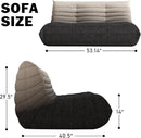 Bean Bag Chair, Loveseat Fireside Chair Bean Bag Sofa Large Bean Bag Chair for Adults, 2 Seater Bean Bag Chairs for Teens with High Density Comfortable Foam, Bean Bag for Living Room (Black&White) by CozyNest Decor