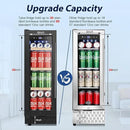 Tylza 24 Inch Wine and Beverage Refrigerator, Dual Zone Wine Beverage Cooler 24" with French Door, Under Counter Wine Beer Fridge Built-In or Freestanding, Holds 20 Bottles and 88 Cans, Black by CozyNest Decor