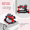 BABY JOY 4-in-1 Baby Walker, Foldable Activity Walker with Adjustable Height & Speed, Music, Lights, Anti-Rollover, Toddler Push Walker, Baby Walker with Wheels for Boys Girls 6-18 Months (Red) by TinyTreasures Baby Boutique