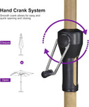 PURPLE LEAF 6' x 6' Square Outdoor Umbrella with Base Outdoor Table Umbrella Aluminum Patio Umbrella with Push Button Tilt & Crank and 8 Ribs Market Umbrella for Pool Backyard Beach, Taupe by GreenHaven Gardens