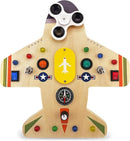 Toddler Montessori Busy Board - Wooden Educational Toy with Lights, Switches, Compass, Relay, Spinner - Sensory Board - Preschool Motor Skills Learning Activities - Christmas & Birthday Gift by TinyTreasures Baby Boutique
