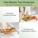 Extra Large Bamboo Cutting Board for Kitchen - 18 Inch Wood XL Cutting Boards with Juice Groove and Handles, Wooden Chopping Board for Meat, Cheese, Fruit & Vegetables (Pre Oiled, Brown) by CozyNest Decor