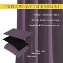 NICETOWN Plum Curtains and Drapes for Living Room - Extra Long Room Darkening Thermal Insulated Solid Window Blackout Draperies (Plum, 1 Pair, 52 x 95-Inch) by TinyTreasures Baby Boutique