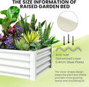 6x3x1ft Large Outdoor Planter Boxes Kit Set of 2, Galvanized Raised Bed Planter with Open-Ended Base Design, Elevated for Outdoor Plants, Durable Raised Bed for Gardening,Beige by CozyNest Decor
