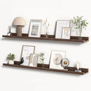 Floating Shelves for Wall, Picture Ledge Shelf 48 Inch Solid Wood Set of 2, Rustic Wall Shelves with Lip, Kids Bookshelf, Photo & Picture Live Edge Floating Shelves for Bedroom, Living Room, Kitchen by CozyNest Decor