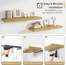 12" Deep Bathroom Floating Shelves for Wall Shelf Over Toilet Wall Mounted Farmhouse Long 55 inches Set of 1, Farmhouse Shelves with Invisible Brackets for Living Room, Kitchen, Bedroom,Oak by CozyNest Decor