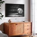 ElephantStock Basketball Wall Art - Horizontal Framed Canvas - 1-Piece Hallway Wall Decor - Photography sports Canvas Print - Black and Gray Decor for Wall - 40" X 27" by CozyNest Decor